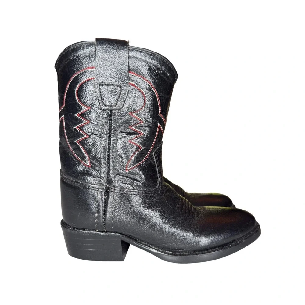 Old West Youth Western Cowboy Boots Leather Upper‎ Boys BSY1822 Brown Size US 6D